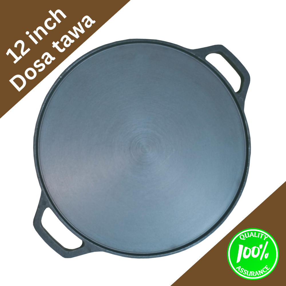 Super Smooth Cast Iron Tawa 11 Inch, Pre-Seasoned