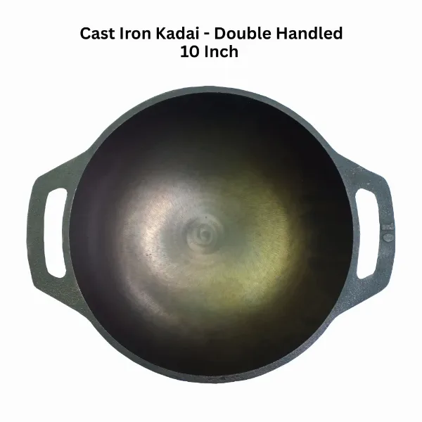 Cast Iron Kadai - Double Handled 10 Inch