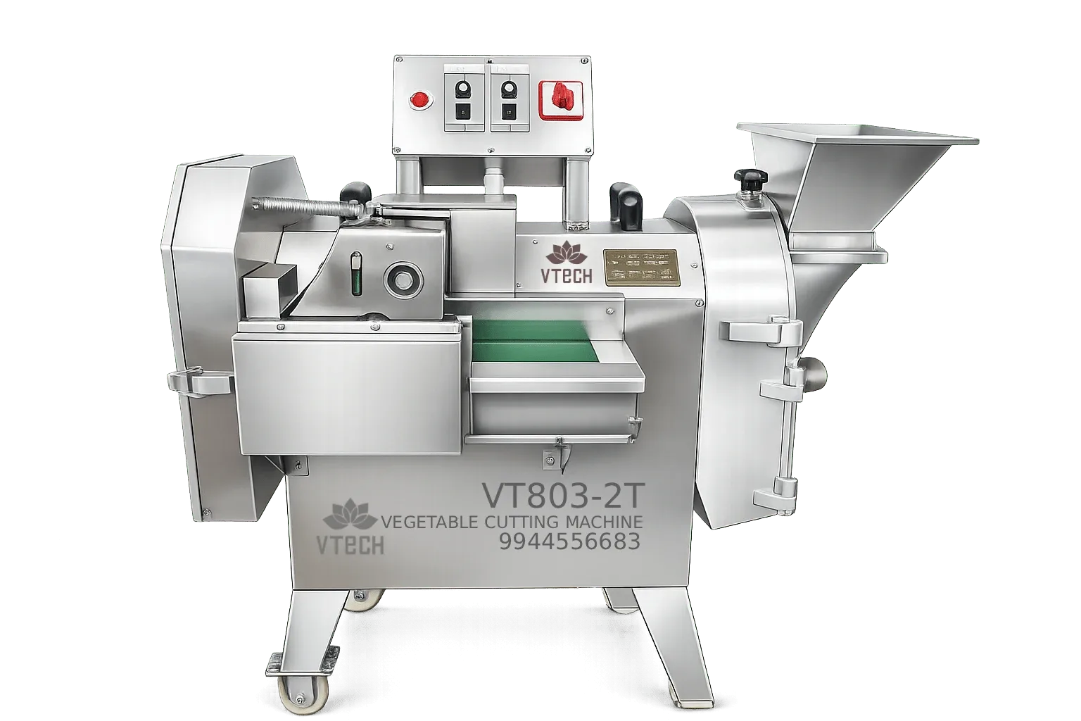 Vegetable Cutting Machine with Conveyor