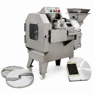 V CUT Twin Vegetable Cutter with Single Conveyor