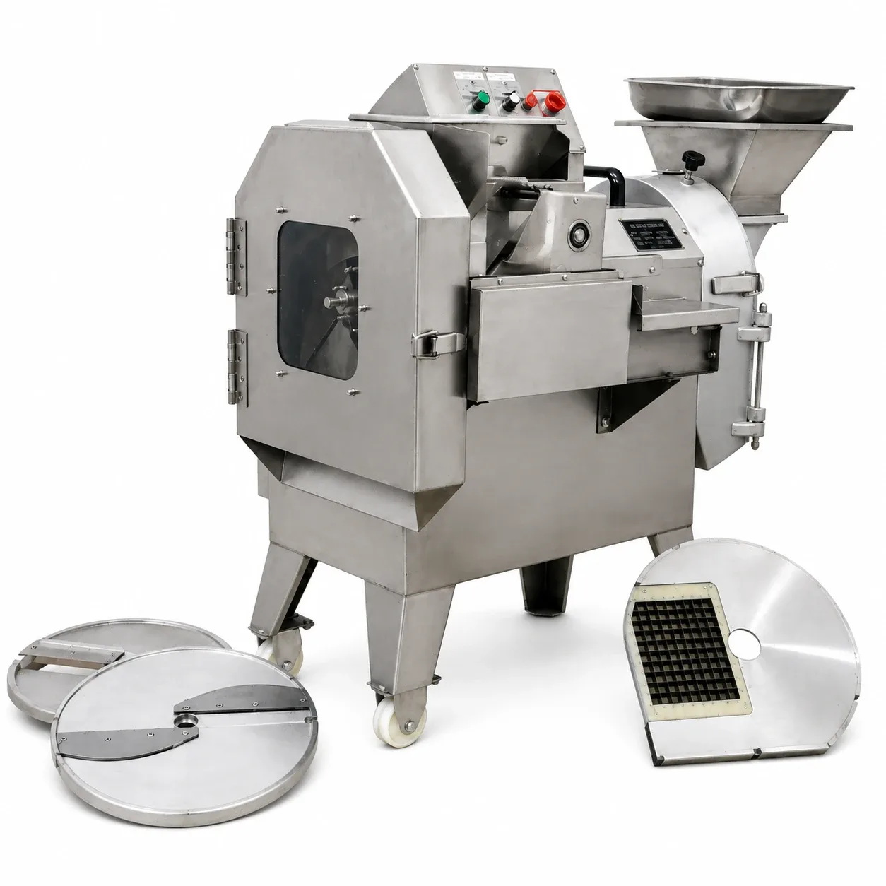 V CUT Twin Vegetable Cutter with Single Conveyor